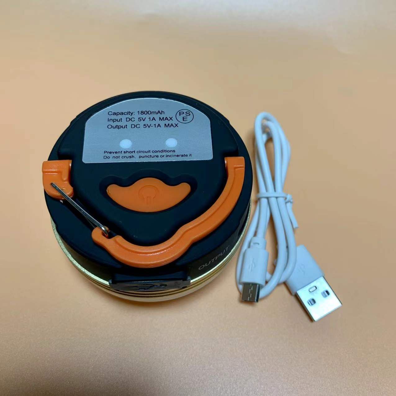 防水・USB充電式 コンパクトランタン（暖色）1800mAh 通販