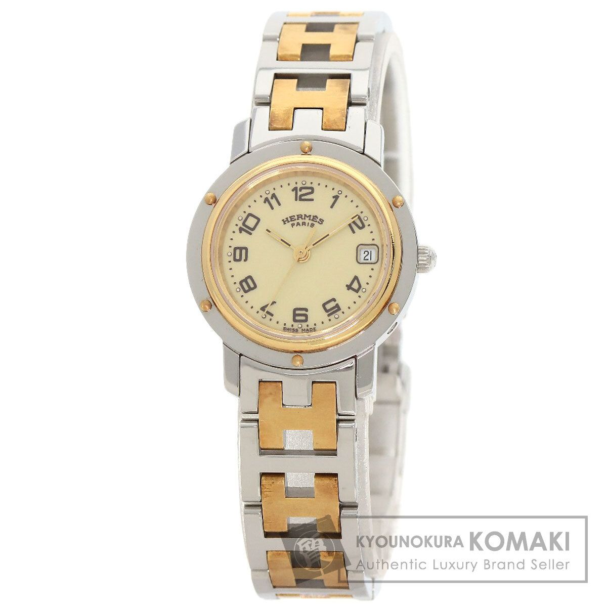 エルメス時計 HERMES エルメス CL4.220 クリッパー 腕時計 SS SSxGP