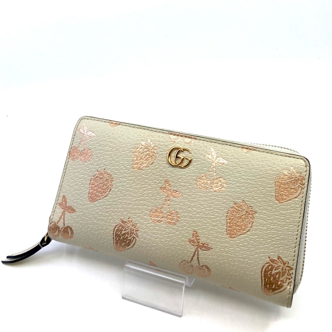 美品 GUCCI グッチ GGマーモント チェリー ストロベリー 長財布 