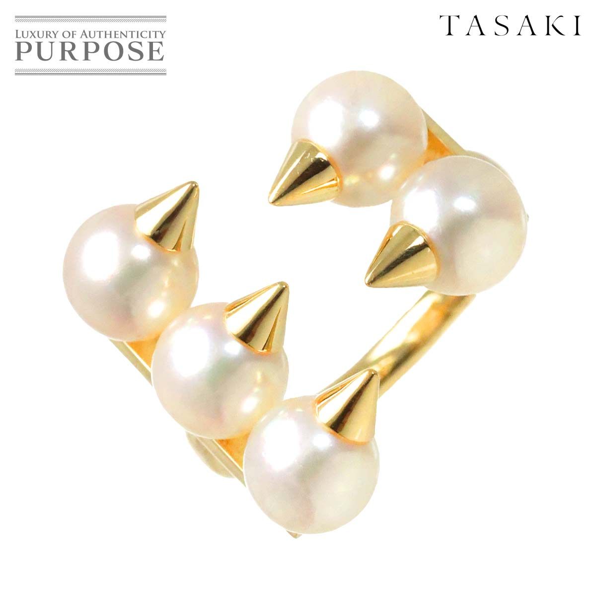 タサキ TASAKI デインジャー 13号 リング アコヤ真珠 6.6-6.4mm K18 YG 750 パール 指輪 Akoya Pearl Ring  90242034 - メルカリ