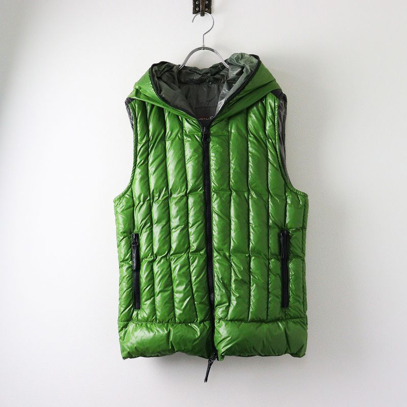 デュベティカ DUVETICA Academo ダウンベスト 48/グリーン フード ナイロン メンズ【2400014395037】