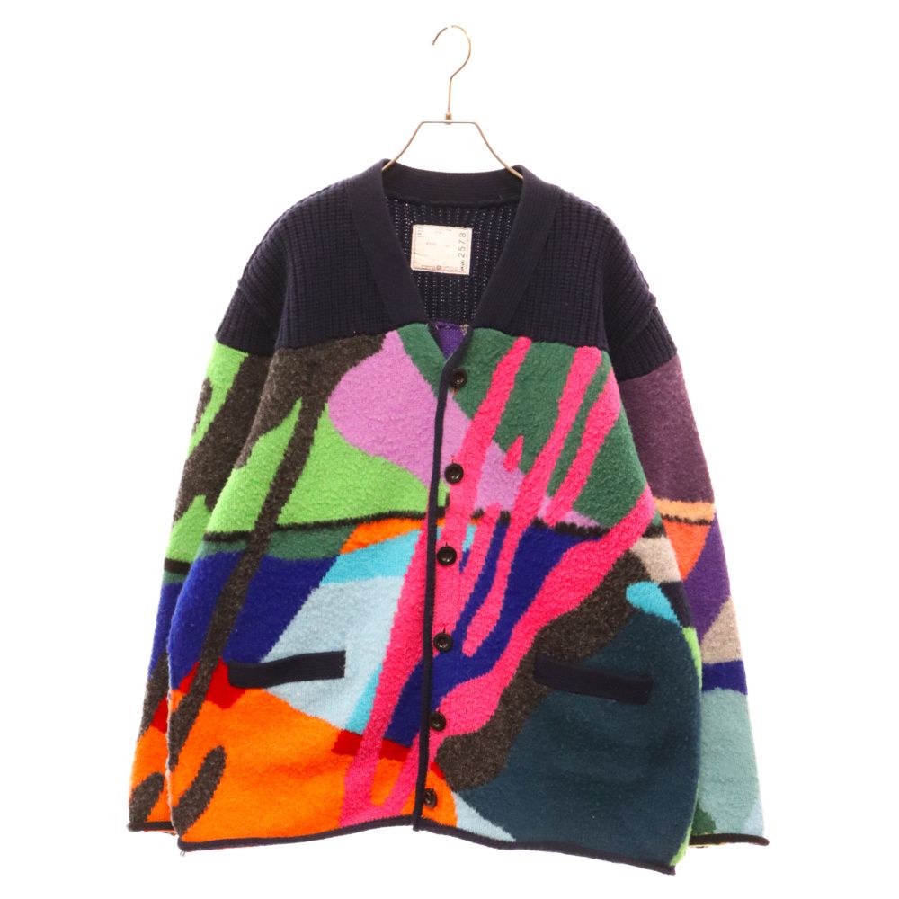 Sacai (サカイ) 21AW×KAWS Jaqcuard Knit Cardigan カウズ ジャガード