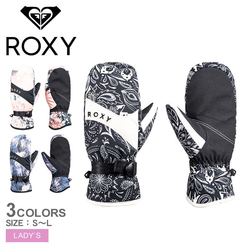 ロキシー 手袋 ERJHN03252 レディース JETTY MITT グローブ ROXY カラー:02.ブラック×ペイズリー 品番：2423-0307