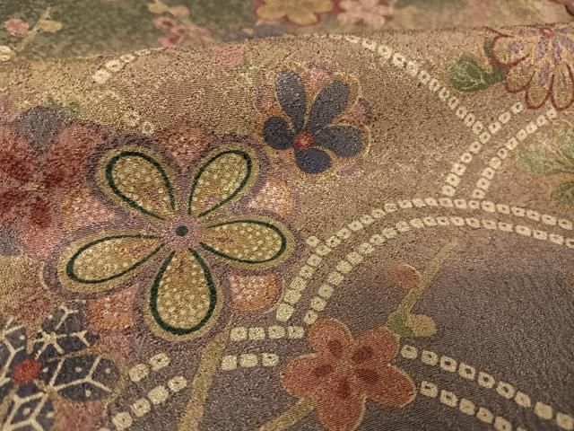 平和屋着物○訪問着 本苔染 枝梅 暈し染め 正絹 逸品 未使用