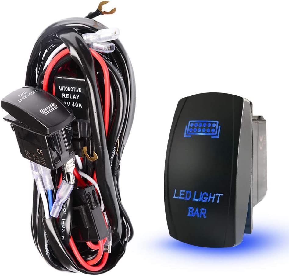 HUIQIAODS リレーハーネス フォグランプリレー DC12V 作業灯