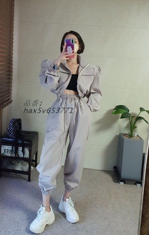 セットアップショート丈ジャケットパンツ韓国ファッ