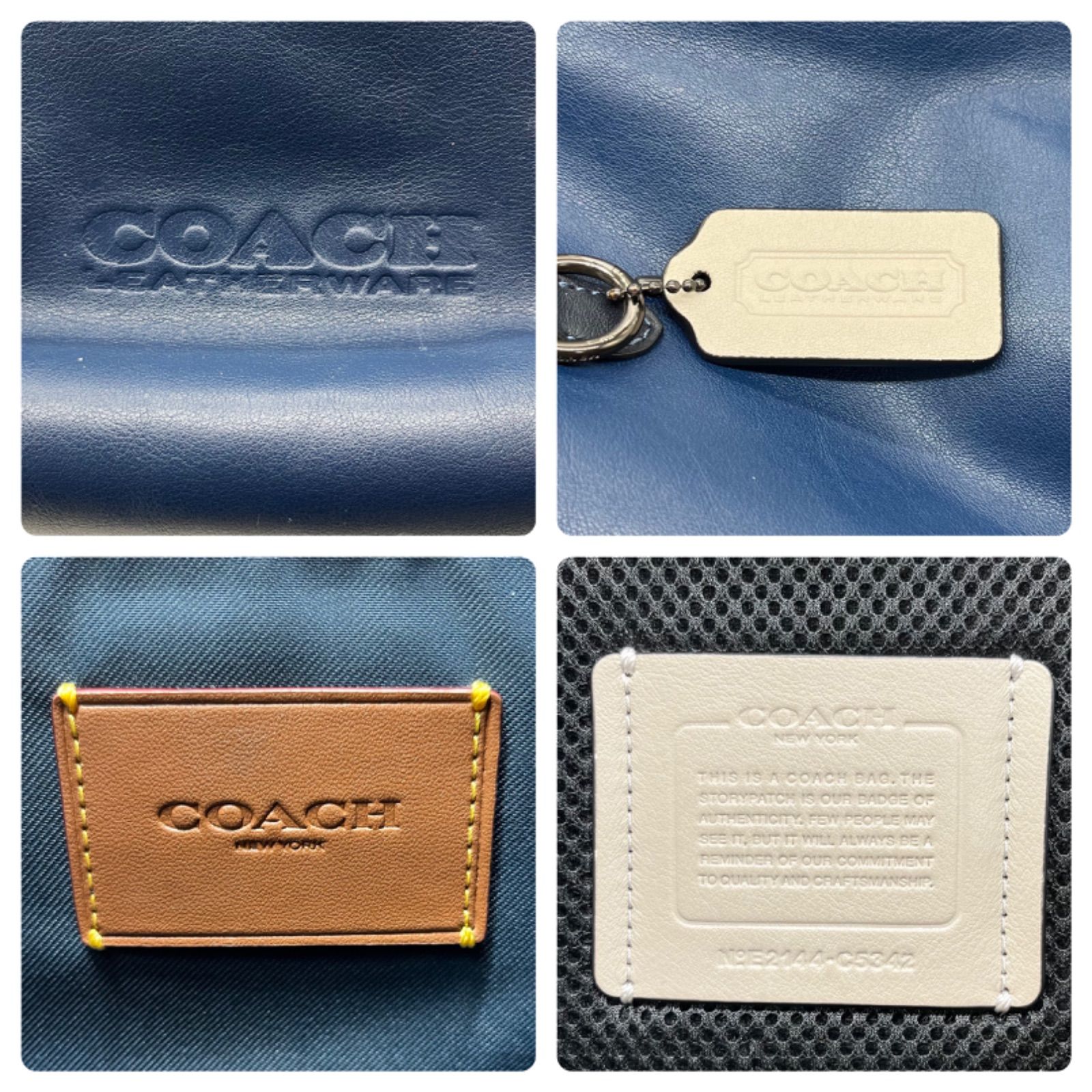 極美品<!-利用不可文字-!>COACH コーチ リーグ フラップ バックパック