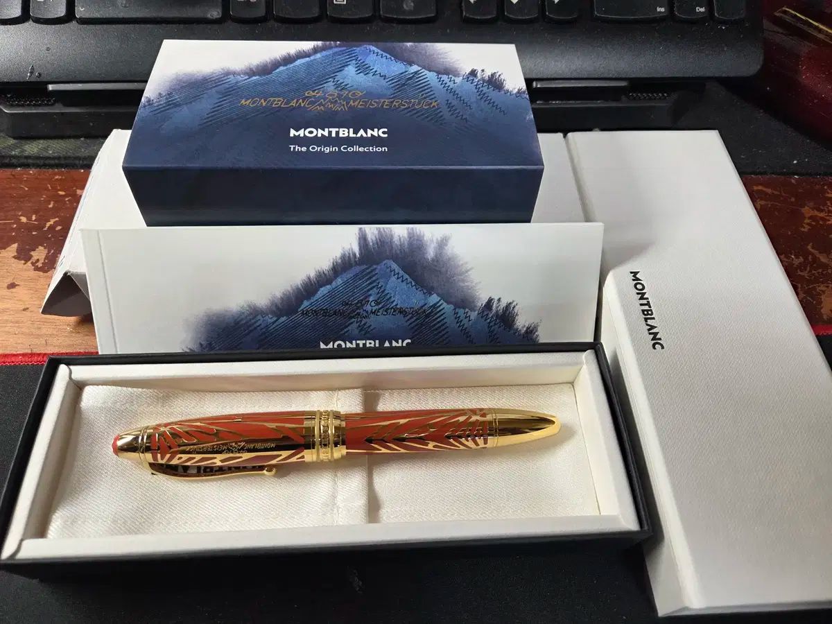 MONT BLANC 100周年 Origin Solitaire コーラル 18K Fニブ 万年筆