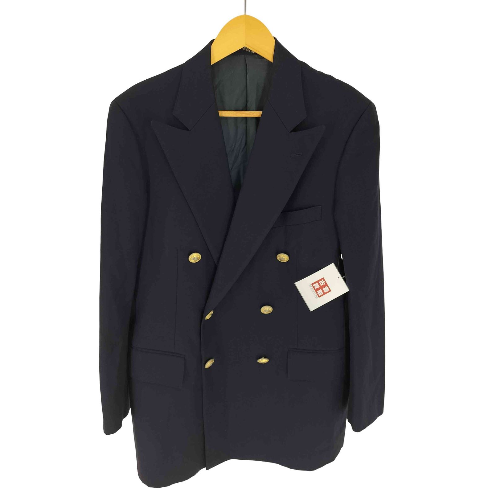 ポロバイラルフローレン紺ブレ金ボタンダブルブレストテーラードジャケット