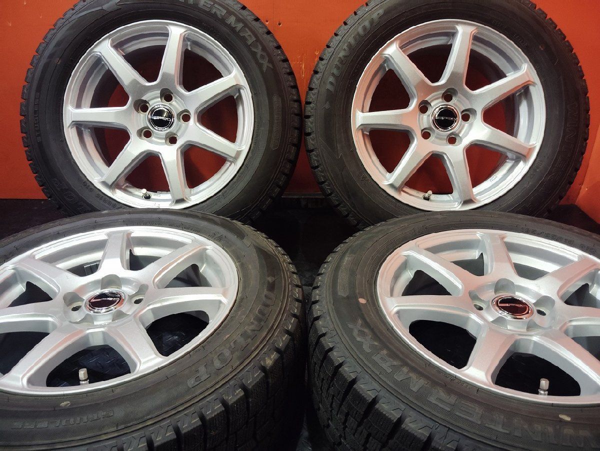 走行短め【DL WM02 195/65R15】スタッドレス【DUNLOP PRD 15インチ 6.5