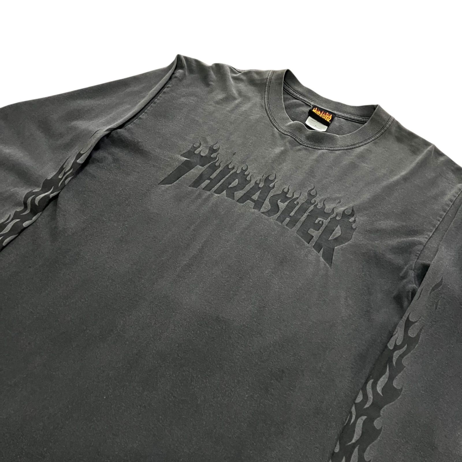 00s THRASHER LONG SLEEVE TShirt スラッシャー ロンT フレイムタグ