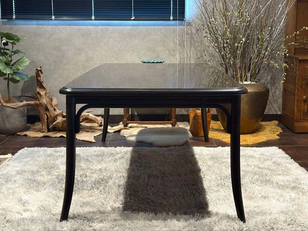 karimoku カリモク　ダイニングテーブル　ラタンテーブル　ビンテージ　nK karimoku カリモク ダイニングテーブル ラタンテーブル ビンテージ nK