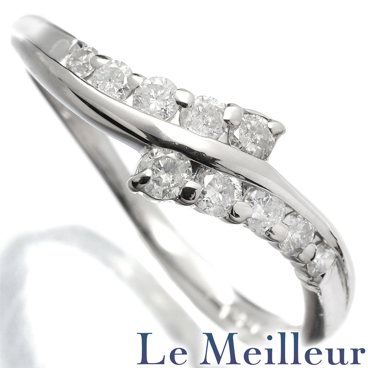 デザインリング ダイヤモンド 0.3ct Pt900 10号 新品仕上げ