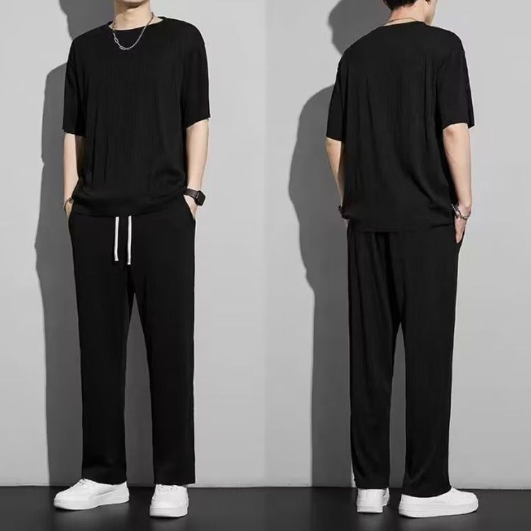 人気ブランドからコーディネートを探す 接触冷感 セットアップ メンズ 半袖 Tシャツ ワイドパンツ 夏 服&ファッション小物