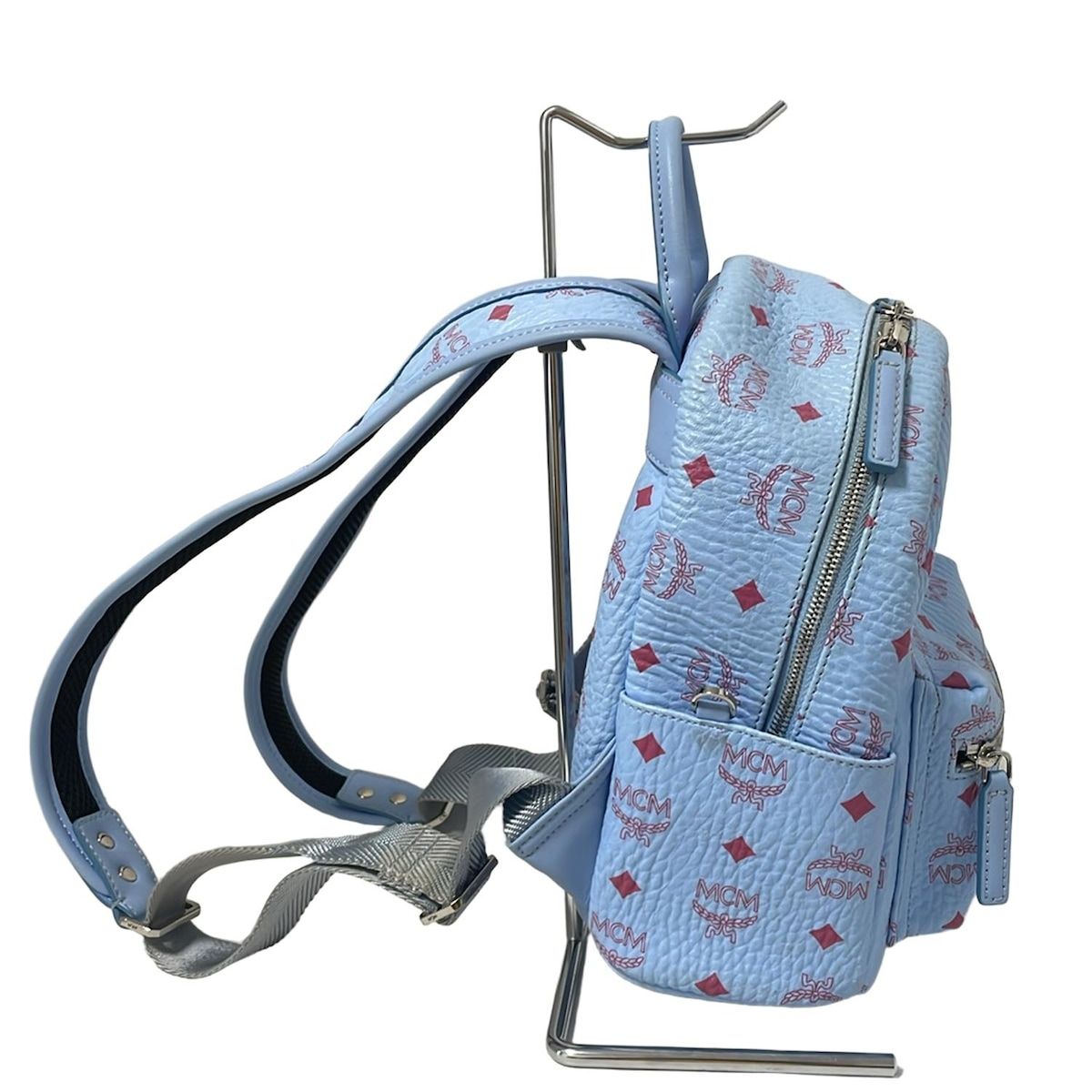 MCM(エムシーエム) / リュック/レザー/ブルー/総柄 | 中古品の販売