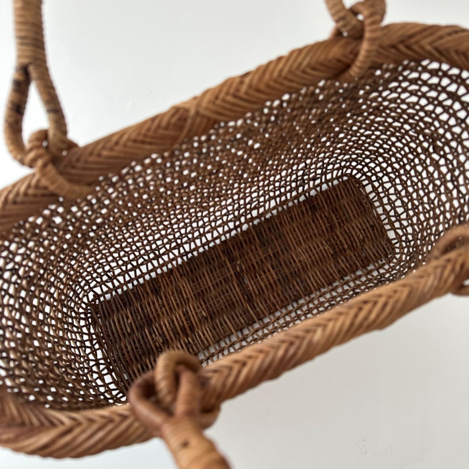 かごバッグ こだし編み