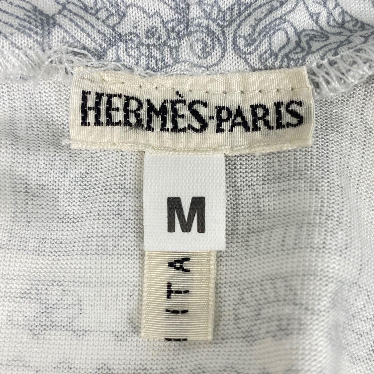 【美品】HERMES マルジェラ期 リボン柄 タートルネック カットソー 美品】HERMES マルジェラ期 リボン柄 タートルネック カットソー