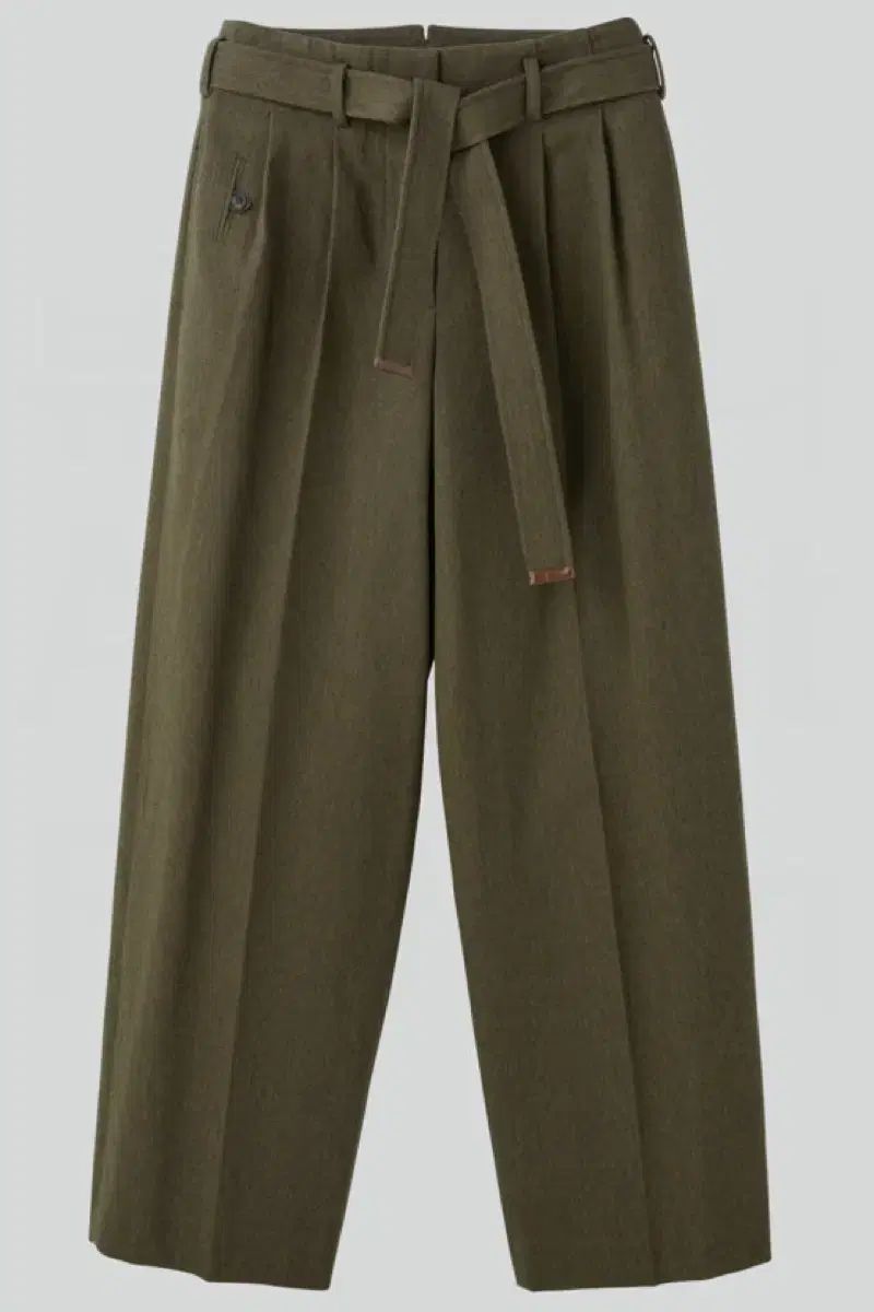 RECTO レクト ベルト ディテール ハイウエスト パンツ カーキ M サイズ