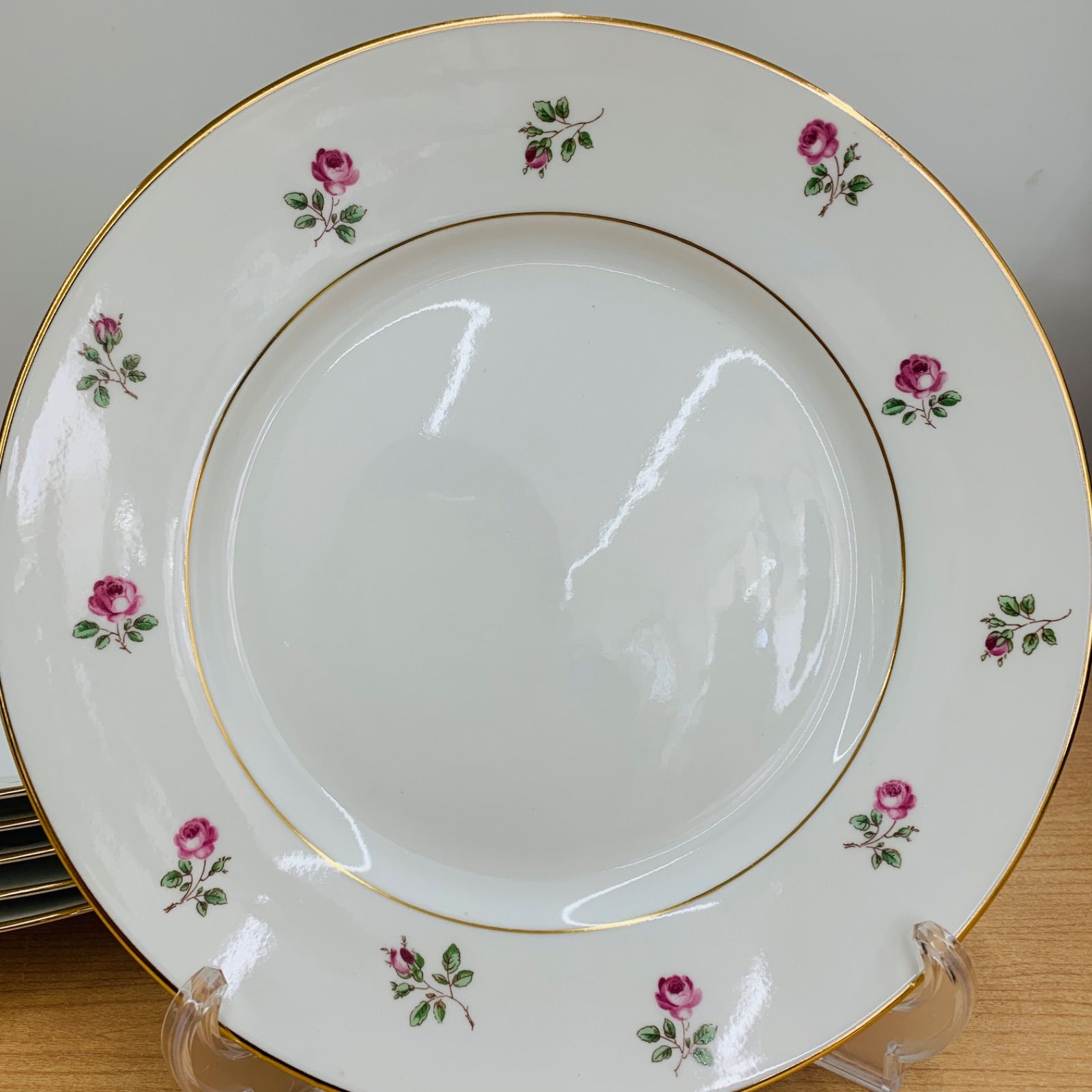 Richard Ginori リチャード ジノリ 皿 金縁 バラ 花柄 6枚セット