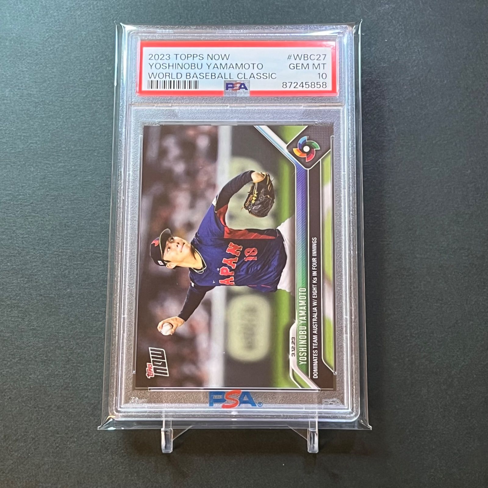 信頼への信頼 2023 WBC27【PSA10】PSA専用袋入!山本由伸 Topps 24 WBC27 now シングルカード