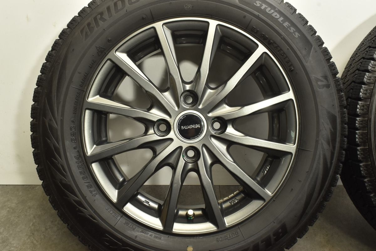 BRIDGESTONE 【バリ溝】BALMINUM 14in 5.5J+39 PCD100 ブリヂストン 