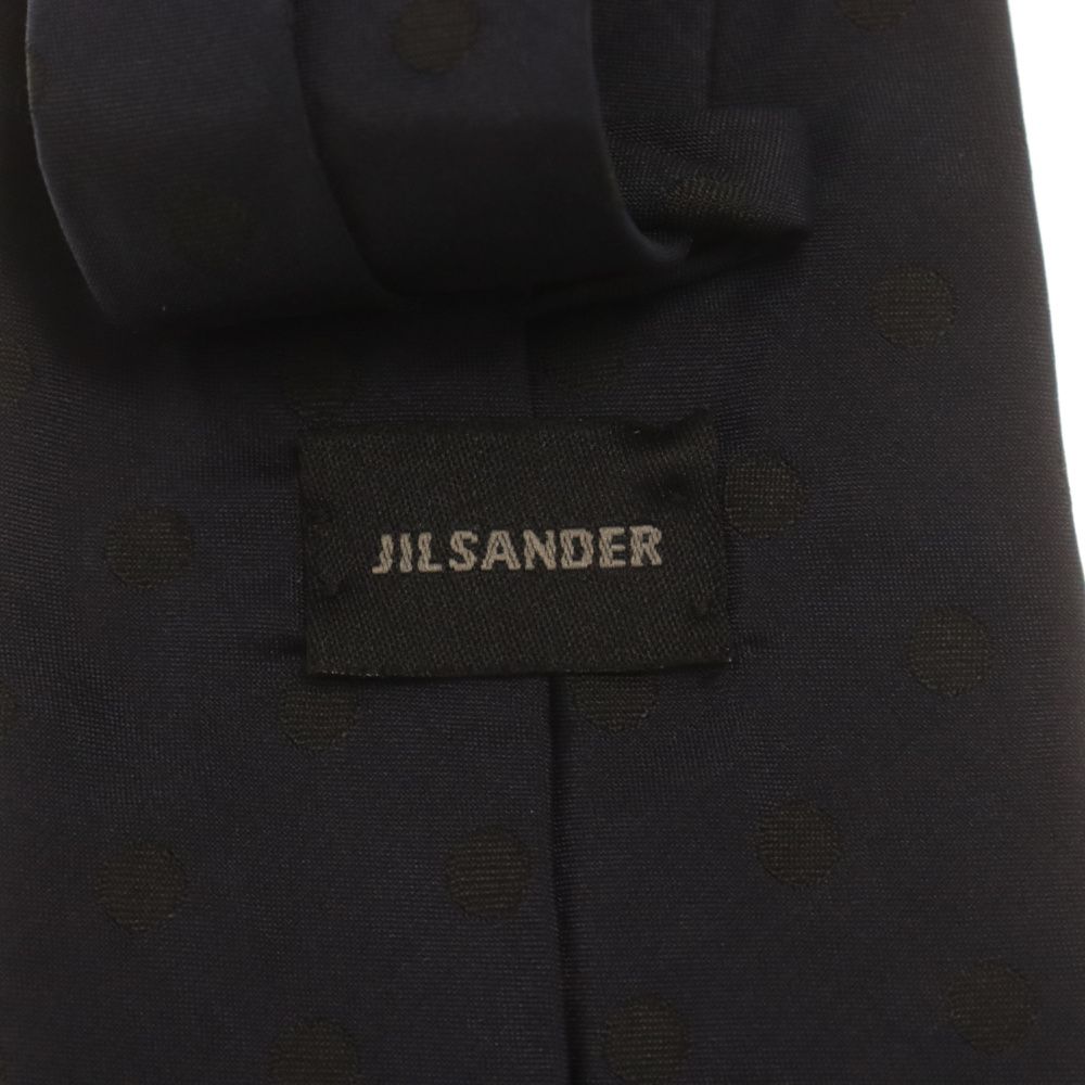 JIL SANDER (ジルサンダー) ドット総柄 ネクタイ ネイビー/ブラック