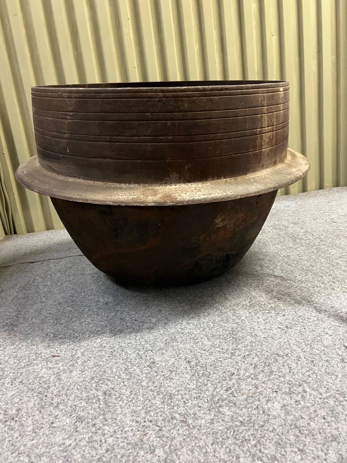 ⭐︎ 大鍋釜戸 大サイズ 鉄釜一式 古民具 オンライン 全鉄製