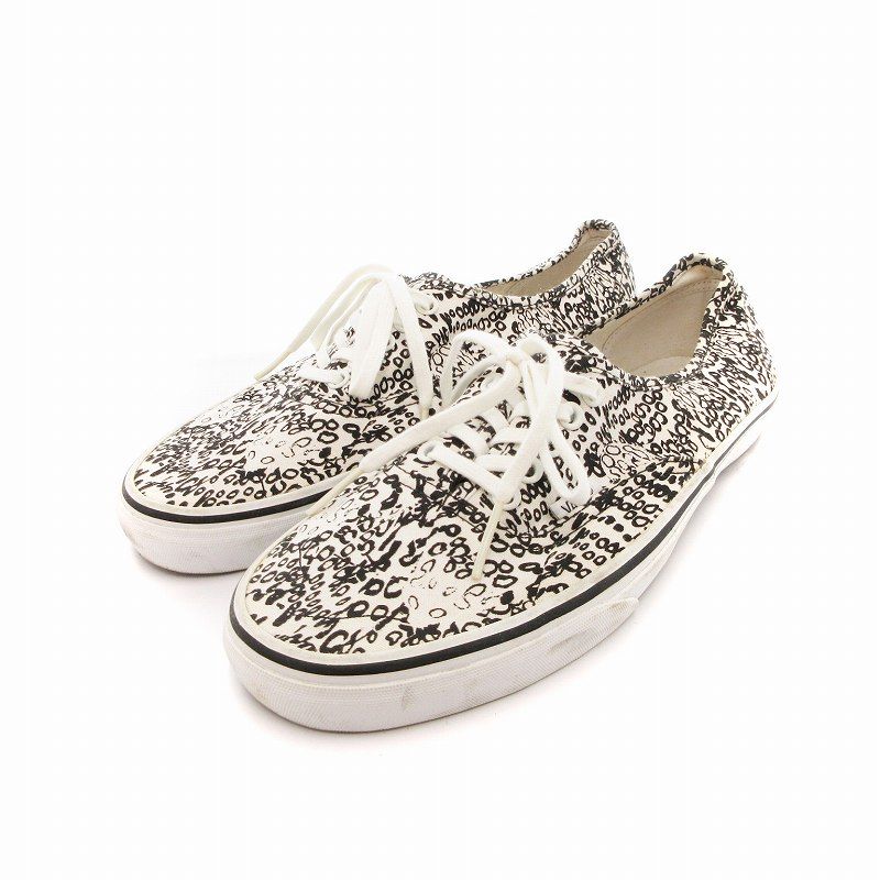 バンズ VANS × KENZO ケンゾー 12AW AUTHENTIC オーセンティック スニーカー 総柄 マーブル US10 28cm 白 ホワイト 黒 ブラック /JS IBO66