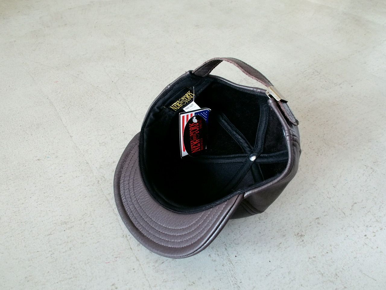 NEWYORK HAT ニューヨークハット 別注 レザーキャップ ブラウン