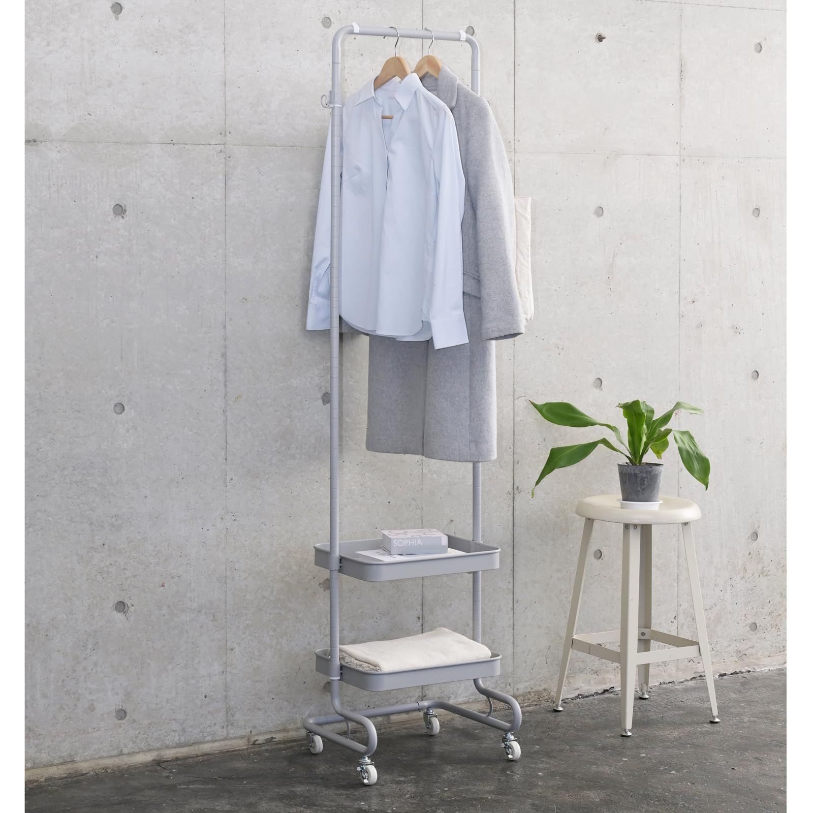 【M3115-142-100】ハンガーラック 頑丈 チェスト タンス 5段 M3115-142-100】ハンガーラック 頑丈 チェスト タンス 5段 コート