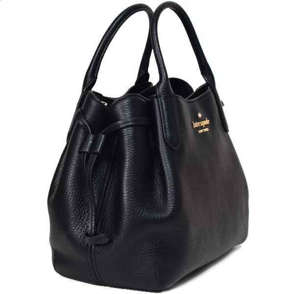 ケイトスペード バッグ katespade ぺブルレザー ダンプリン ロゴ スモール コンパートメント サッチェル 2WAY クロスボディ 斜め掛け ショルダー ハンドバッグ ブラック K8135 ケイトスペード バッグ katespade ぺブルレザー ダンプリン ロゴ