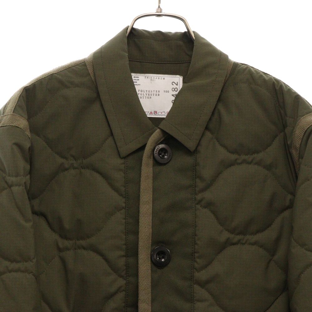 Sacai (サカイ) Rip Stop Quilted Coat ドッキング キルティング