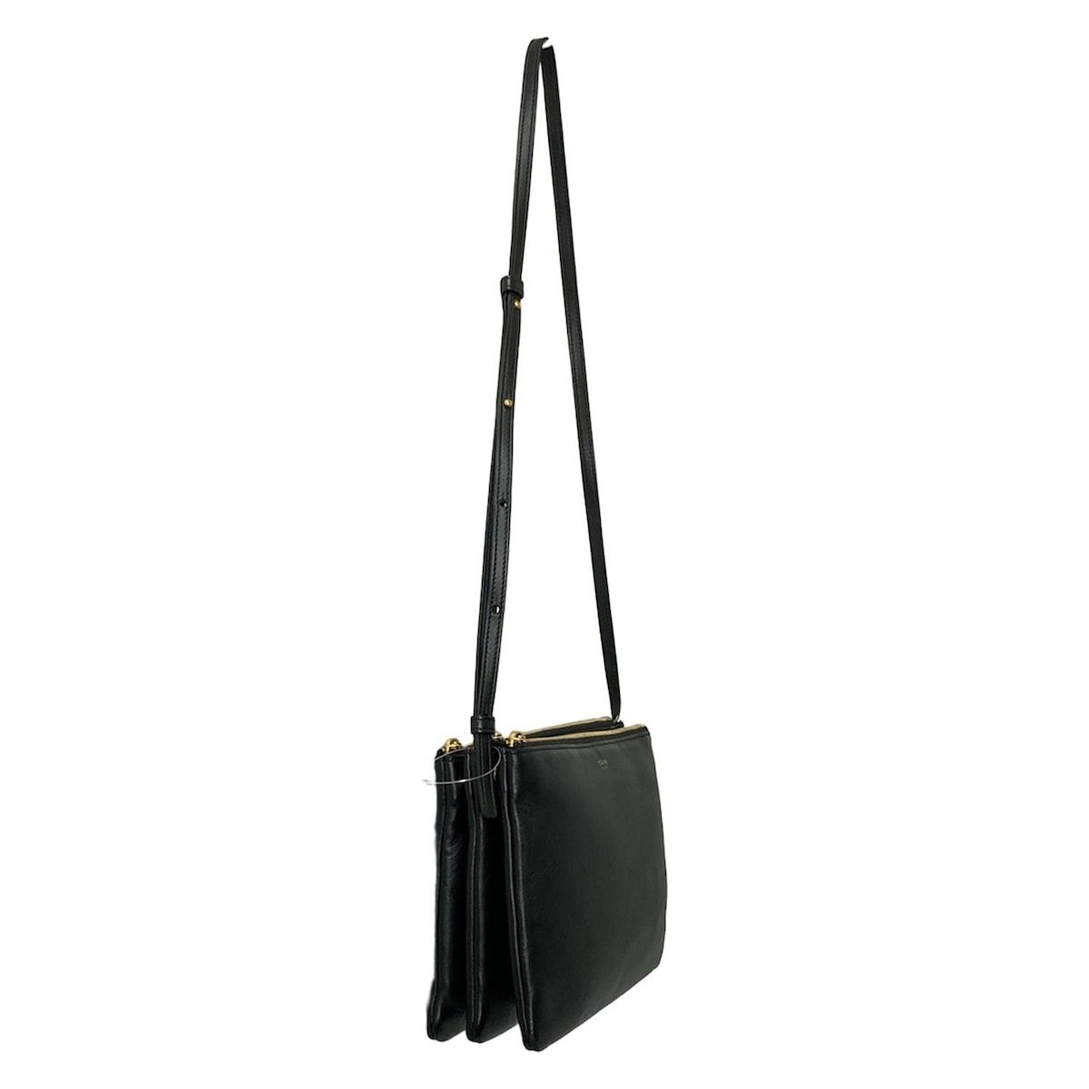 CELINE(セリーヌ) ショルダーバッグ トリオラージ 黒 レザー CELINE(セリーヌ) ショルダーバッグ トリオラージ 黒 レザー