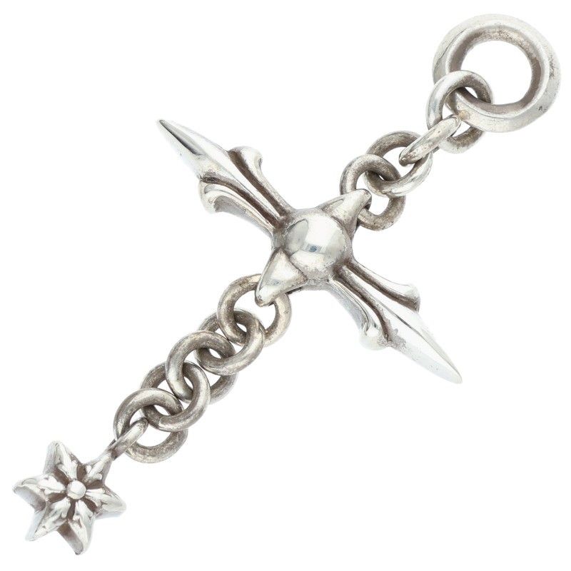 クロムハーツ ROLY CROSS ローリークロス チャーム シルバーネックレストップ メンズ