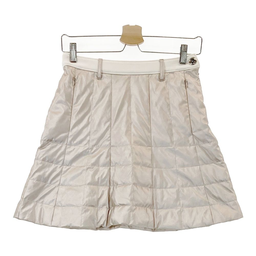 サイズ：36 ARCHIVIO アルチビオ 裏地付 ダウンスカート ゴールド系