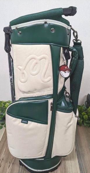 新品】マルボンゴルフ malbon キャディバッグ 緑 マルボン グリーン