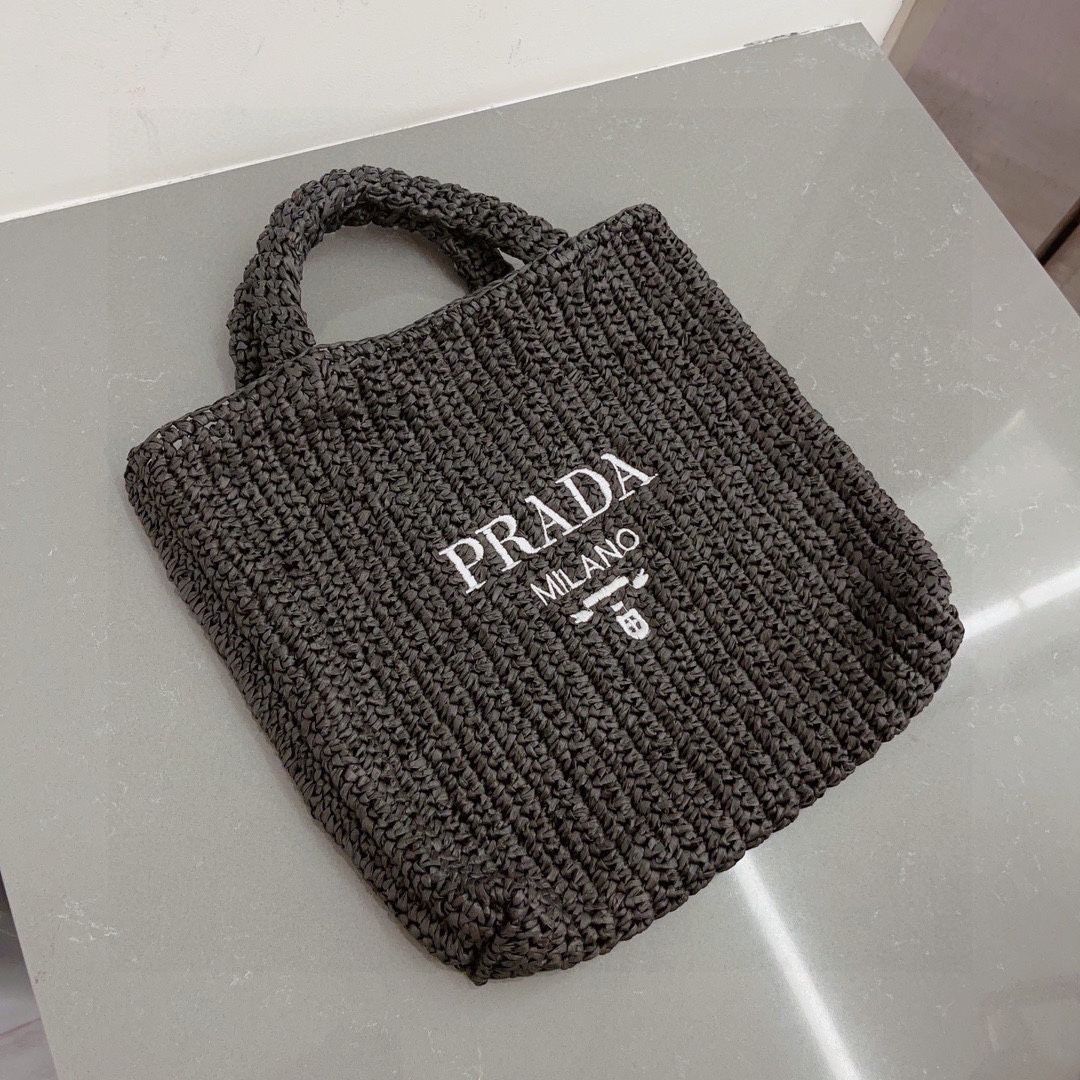 PRADA プラダ かごバッグトートバッグ  黑