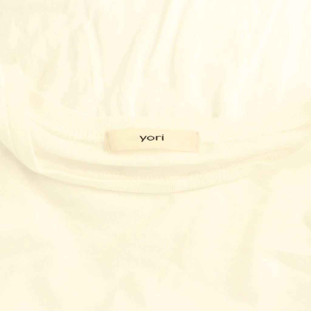 【新品未使用】yori バルーンハーフスリーブカットソー　ホワイト 新品 yori バルーンハーフスリーブカットソー ホワイト