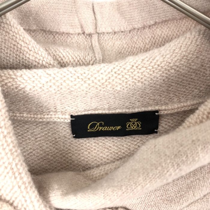 ドゥロワー Drawer フード付きベスト 12Gウールカシミヤフーデッド  