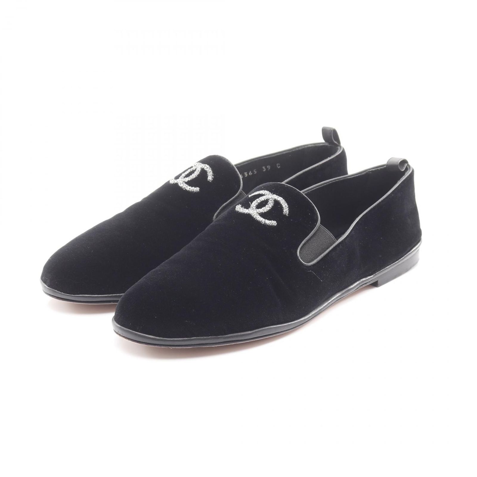 シャネル CHANEL スリッポン ココマーク ファブリック スリッポン レディース Used A