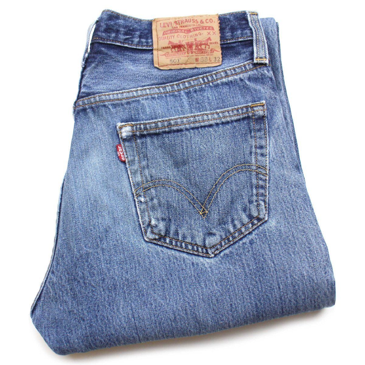 Levi'sリーバイス 501 デニムパンツ w33 L32SDP2288 ジーンズ ストレート ストーンウォッシュ ダメージ ヒゲ