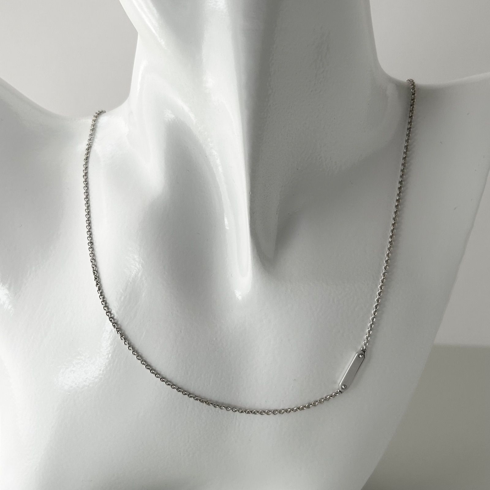 希少TIFFANY ティファニー チェーンネックレス IDタグ プレート