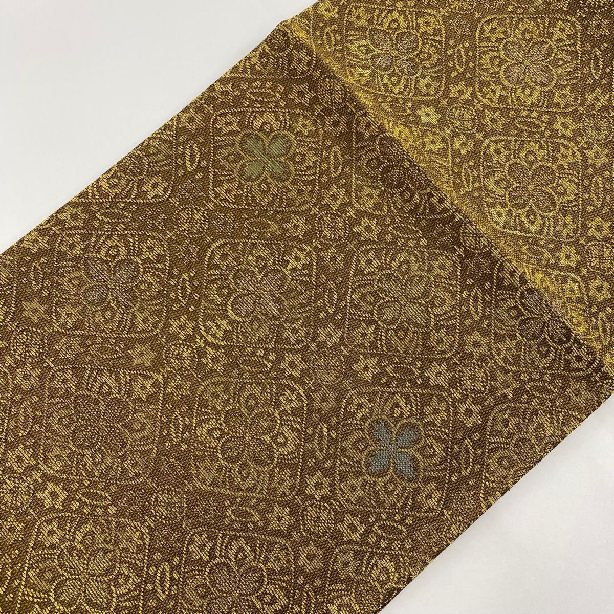 YU-043 袋帯 古代烈花更紗文様 金糸 六通 正絹 名品 逸品 YU-043 袋帯 古代烈花更紗文様 金糸 六通 正絹 名品 逸品 - メルカリ