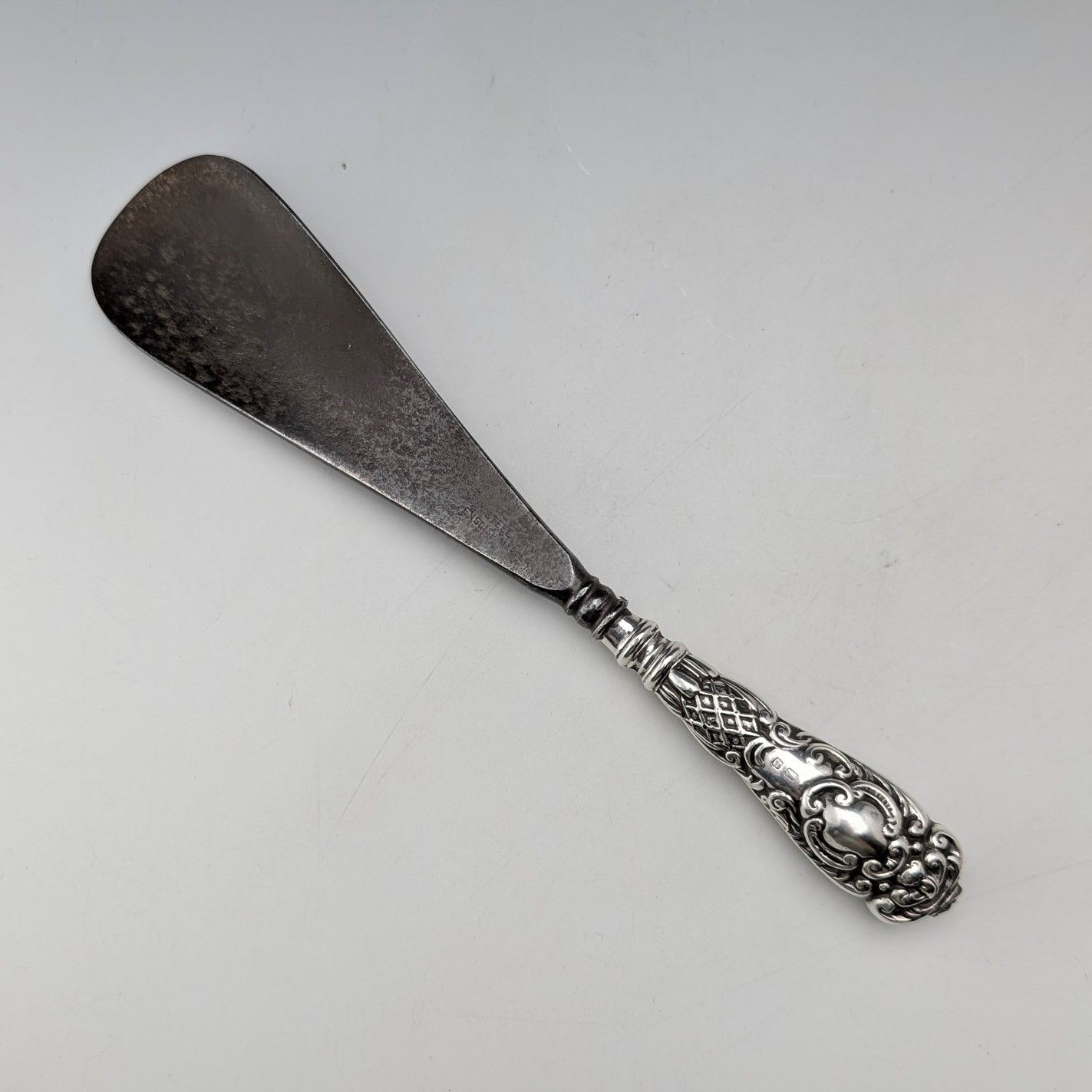 1904年 英国アンティーク 純銀ハンドル シューホーン ​靴べら Joseph Gloster 1904年 英国アンティーク 純銀ハンドル シューホーン ​靴べら