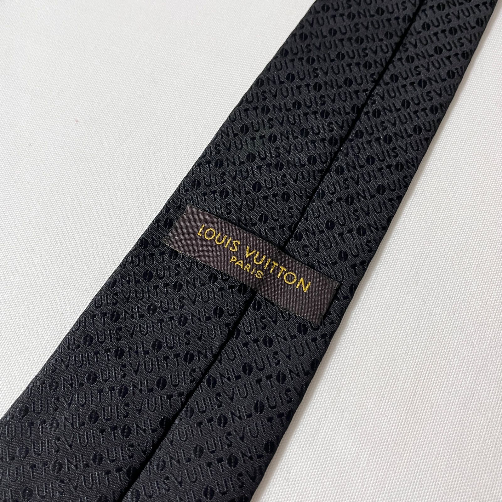 Louis Vuitton ブラック モノグラム ネクタイ LOUIS VUITTON - LOUIS VUITTON ルイ・ヴィトン ネクタイ