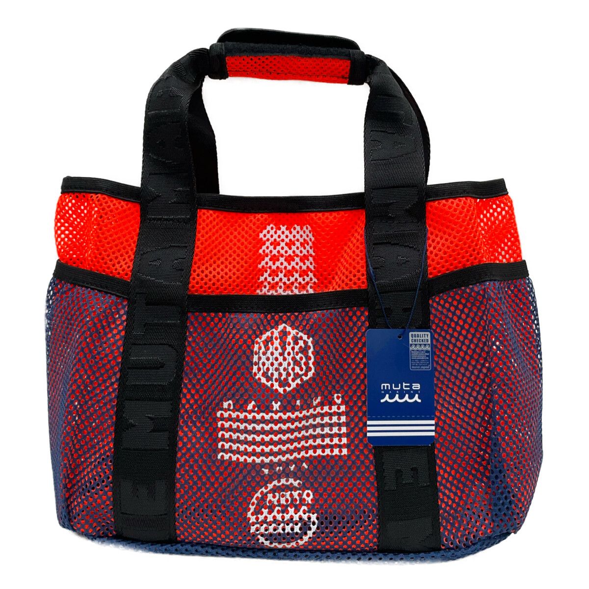 coco 未使用品 ムータマリン muta MARINE カートバッグ オレンジ×ブラウン メッシュミニトートバッグ 未使用品 ムータマリン muta MARINE カートバッグ オレンジ×ブルー