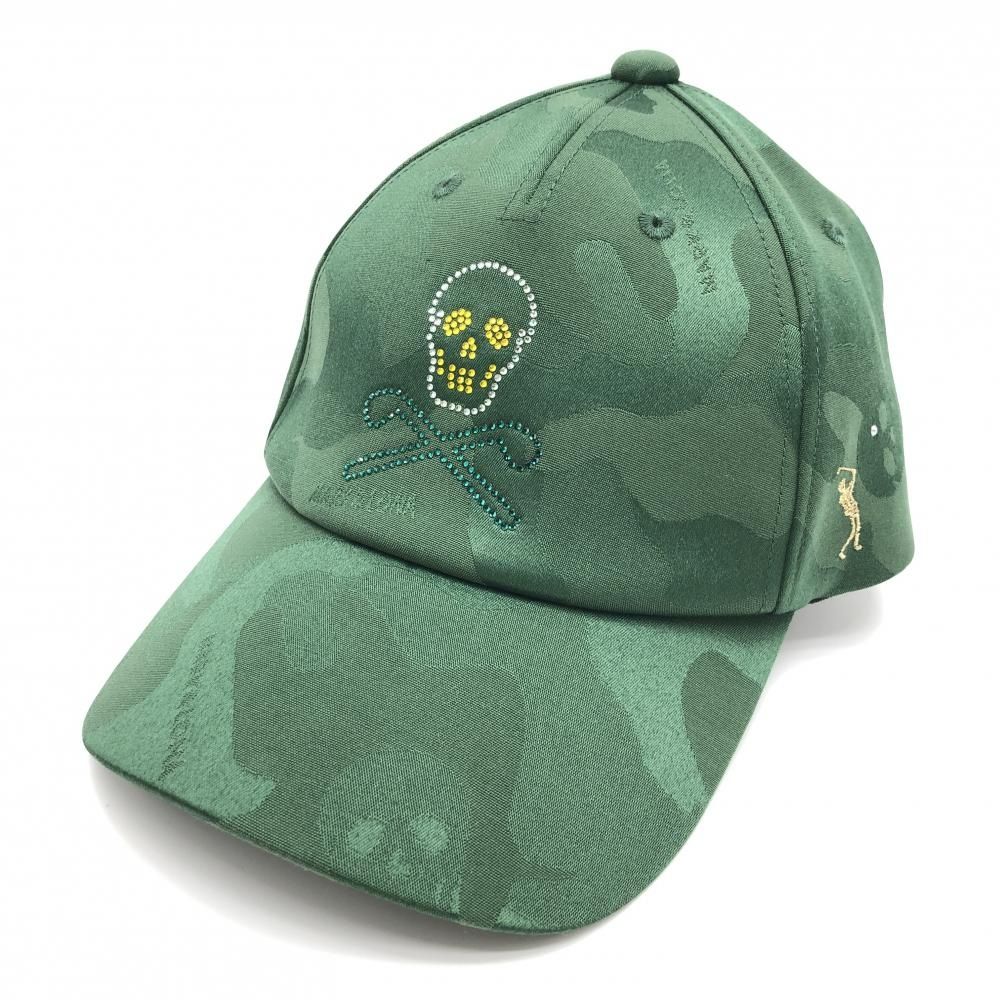 新品】マークアンドロナ キャップ グリーン 迷彩織生地 カモフラ