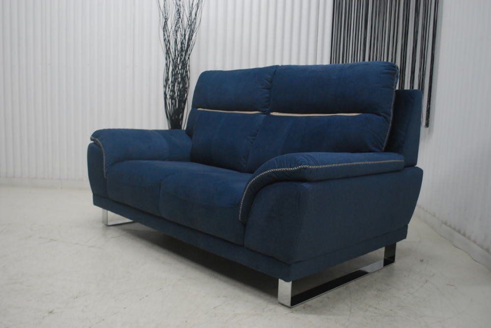 アウトレット 現品限り 一部 大 二人掛け デニム風 ファブリック素材 ソファー ハイバッグ インテリア家具 NEXPOTALLINN_EU