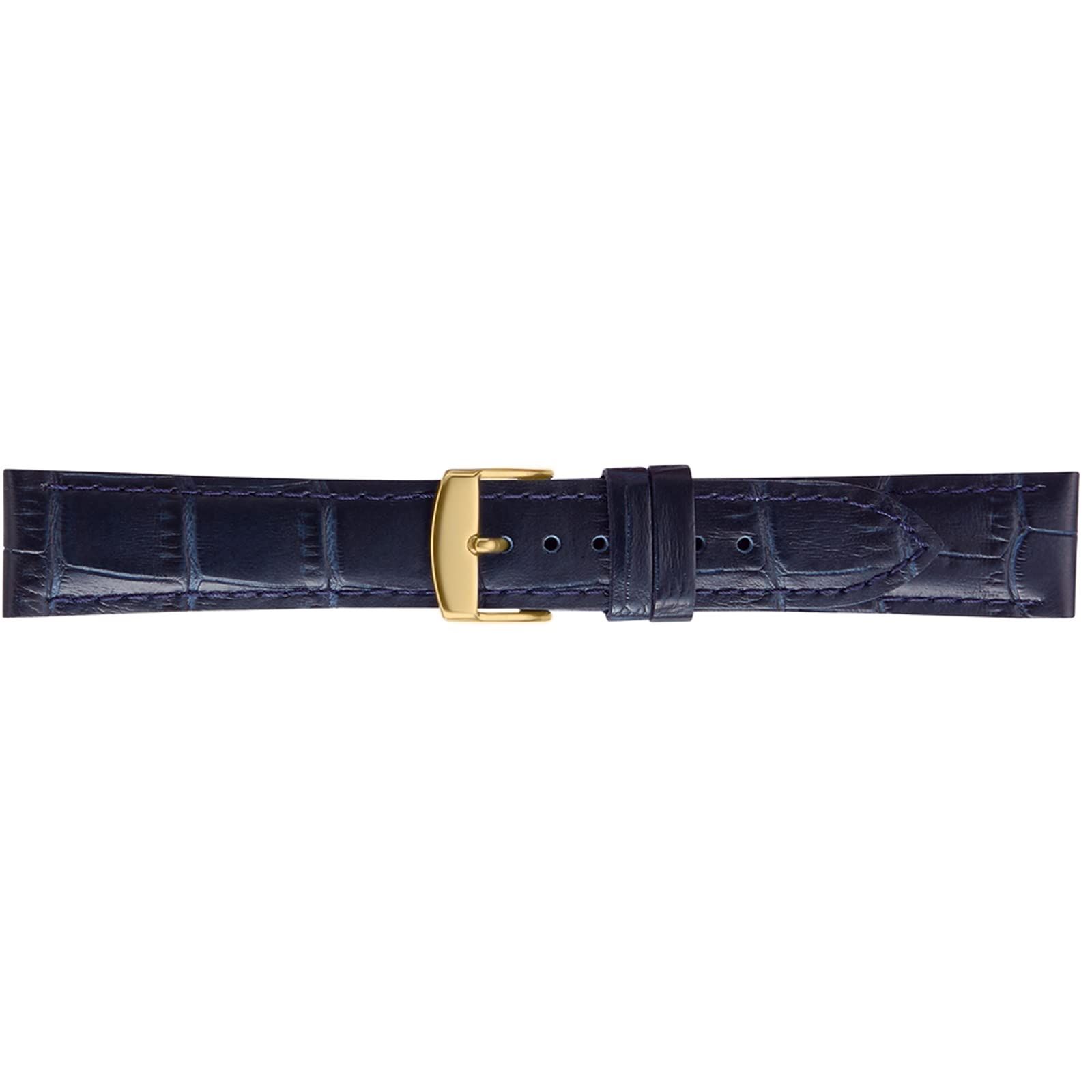 BAMBI(バンビ) 時計 バンド 牛革 抗菌防臭 仕立て ウェルダー 20mm ネイビー 美錠 ゴールド BKA037DS [ネイビー / 美錠 ゴールド] [20mm]