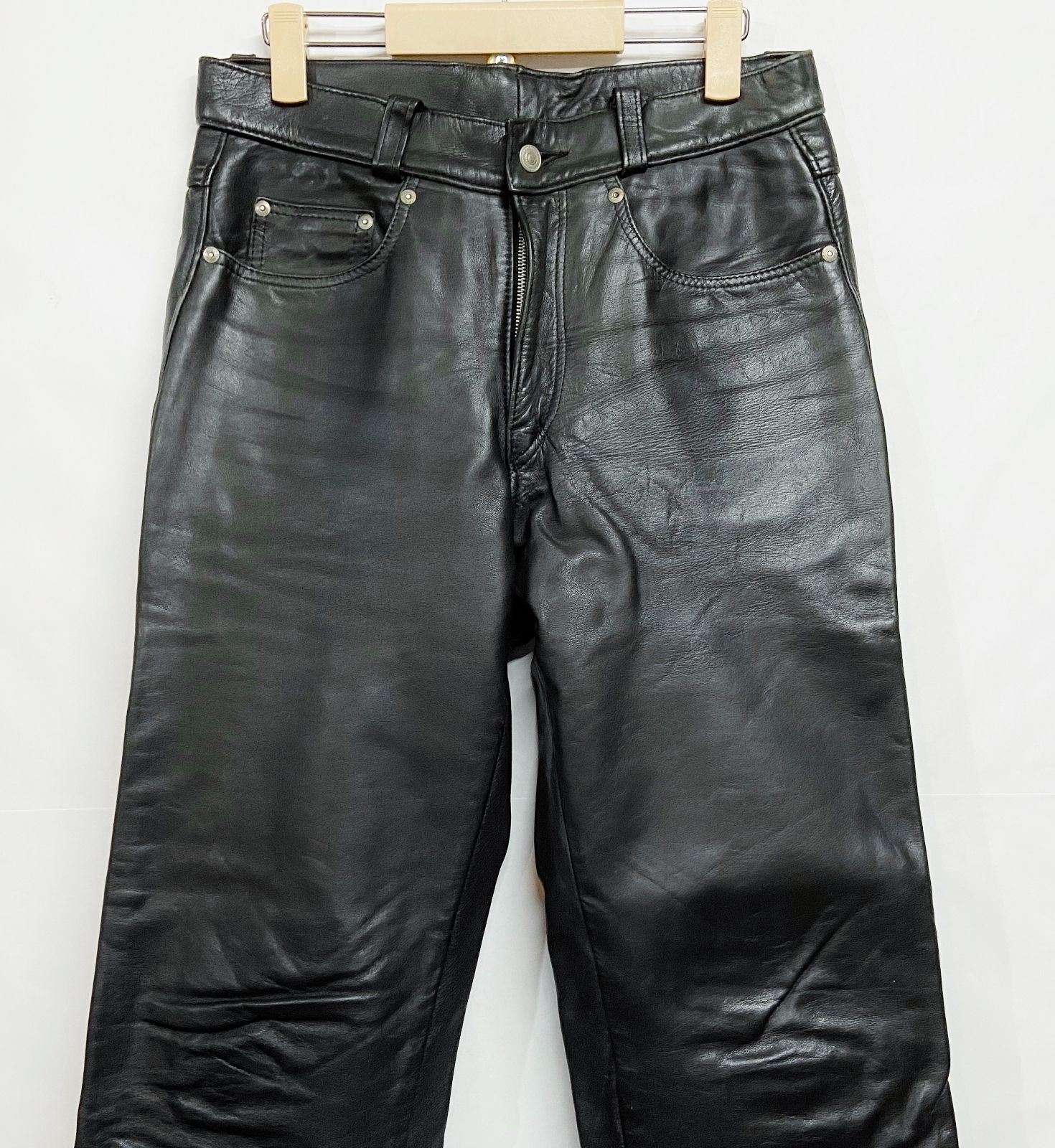 schott ショット made in USAレザーパンツ 本革 チャップス L バイカー